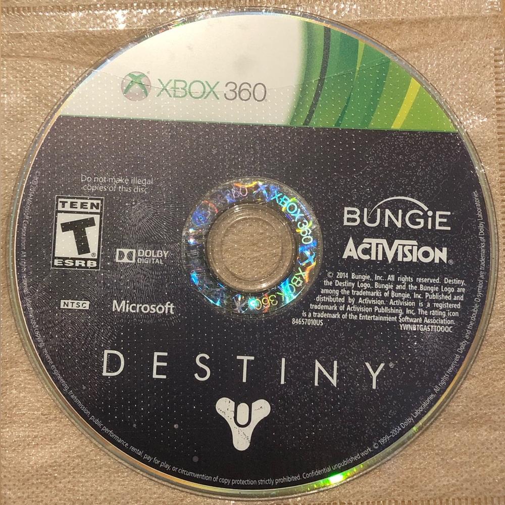 3/$40 Destiny - Xbox 360 - Disc Only